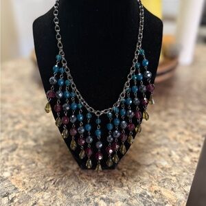 Elegant Multicolor Glass Beaded Necklace